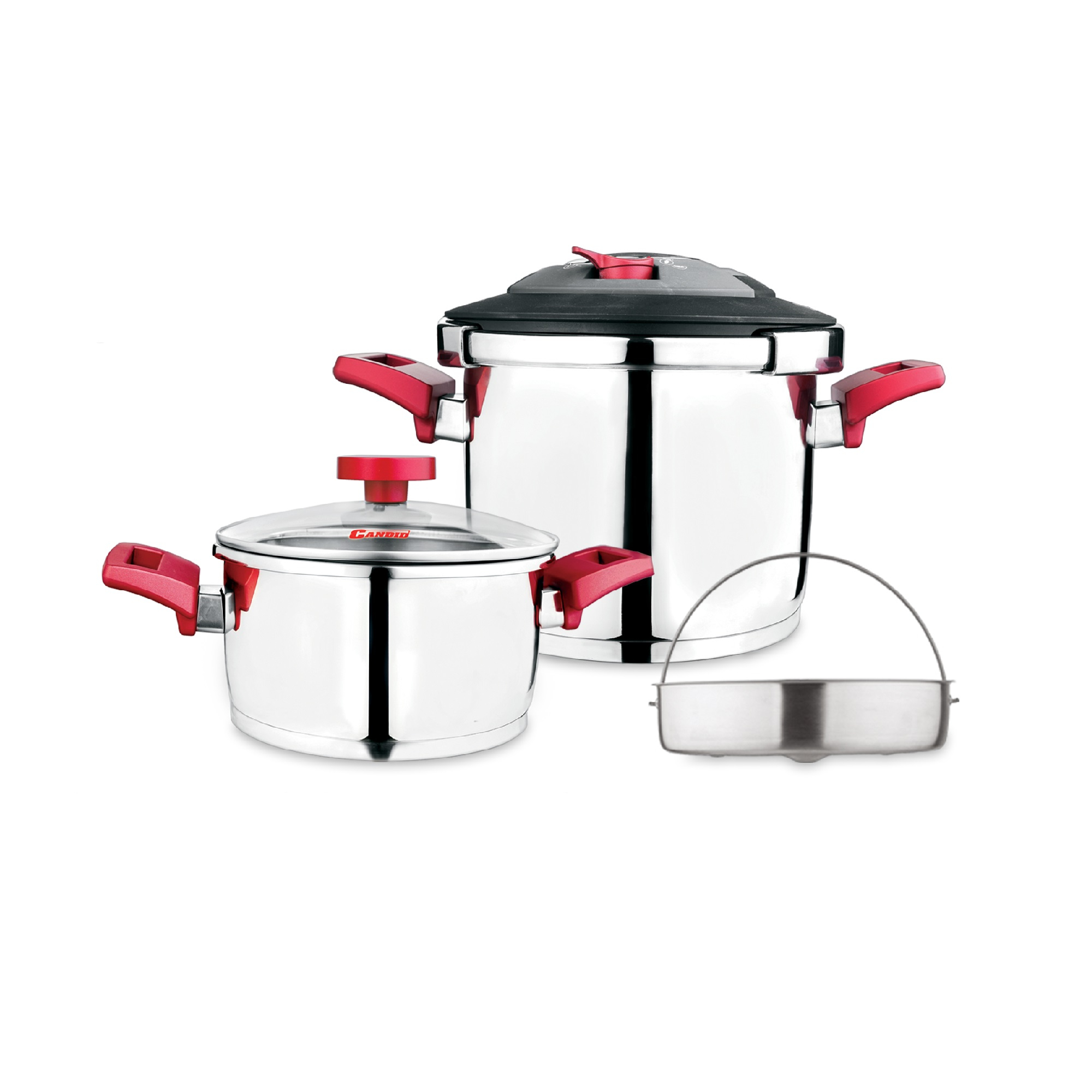 زودپز دوقلو کاندید فونیکس با ظرفیت ۴ و ۶ لیتر و درب پیرکس