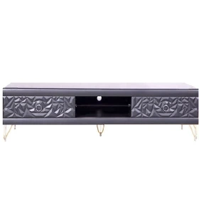 میز تلویزیون متین مدل R380 مشکی 210 سانتی - طراحی مدرن و جادار