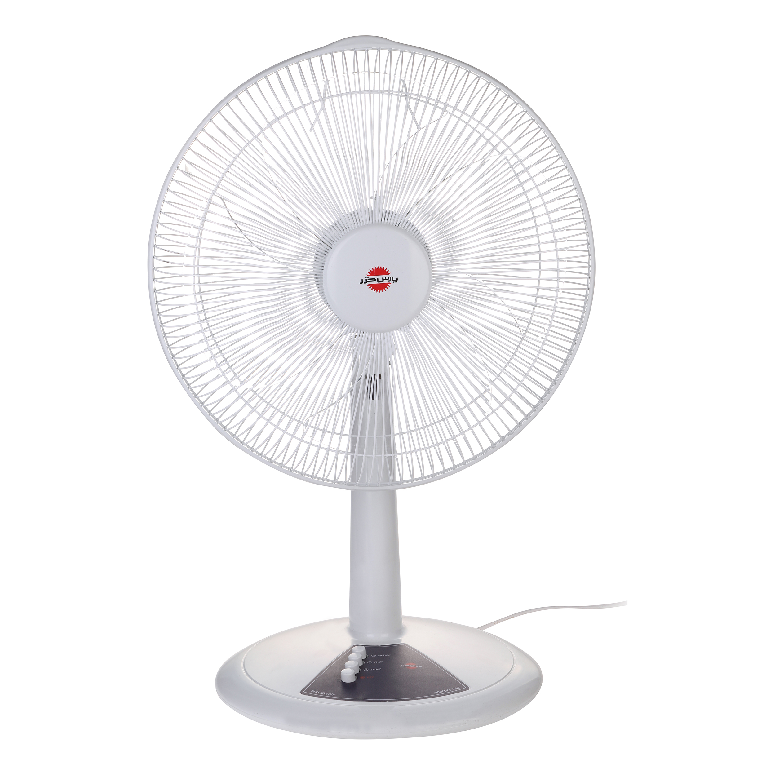 پنکه رومیزی سفید پارس خزر مدل ES 2040 MKAI