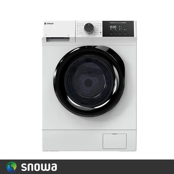 ماشین لباسشویی 8 کیلویی اسنوا مدل SWM C 81 با موتور BLDC و 14 برنامه شستشو - درب جلو اتوماتیک رنگ سفید