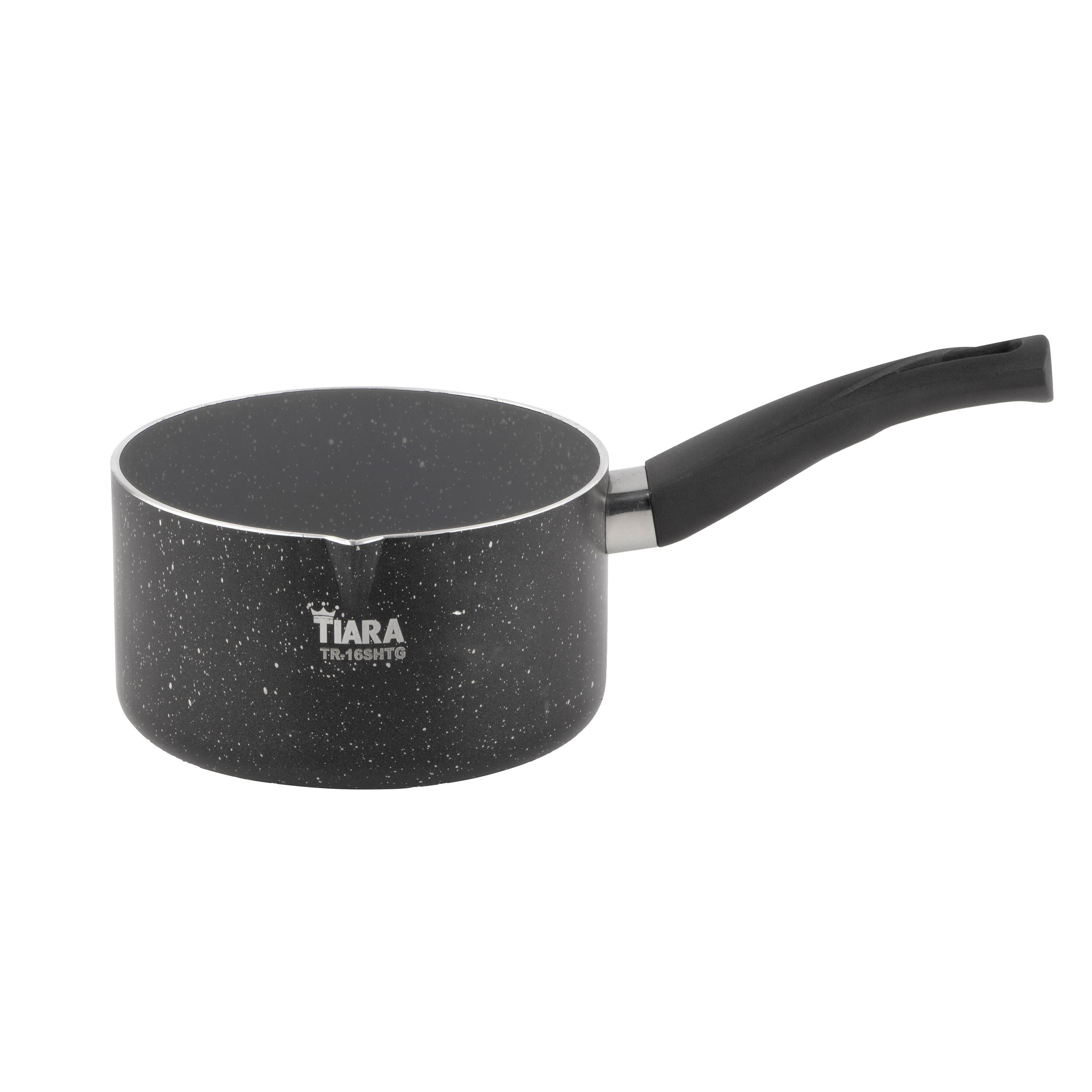 شیرجوش گرانیتی تیارا سایز 16 دو رو رنگ مشکی