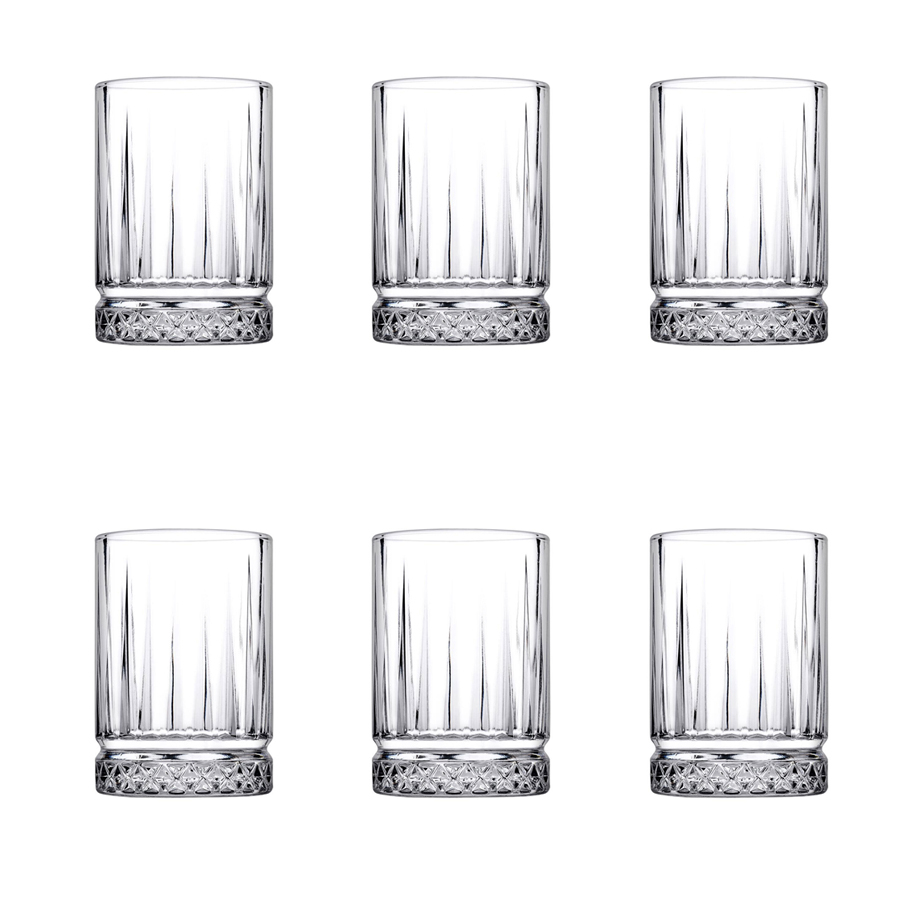 ست ۶ عددی لیوان شیشه‌ای پاشاباغچه مدل الیزیا ظرفیت ۱۱۰ میلی‌لیتر کد ۵۲۰۴۴۲